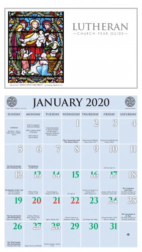 2020 Lutheran Calendar - Ashby Publishing