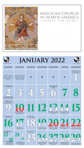 2022 Anglican Church In North America Calendar - Ashby Publishing